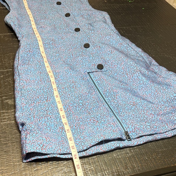 Opening Ceremony Blue Patterned Mini Dress - Picture 4 of 12